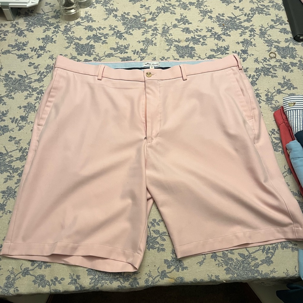 Peter Millar Light Pink Flat Front Shorts
